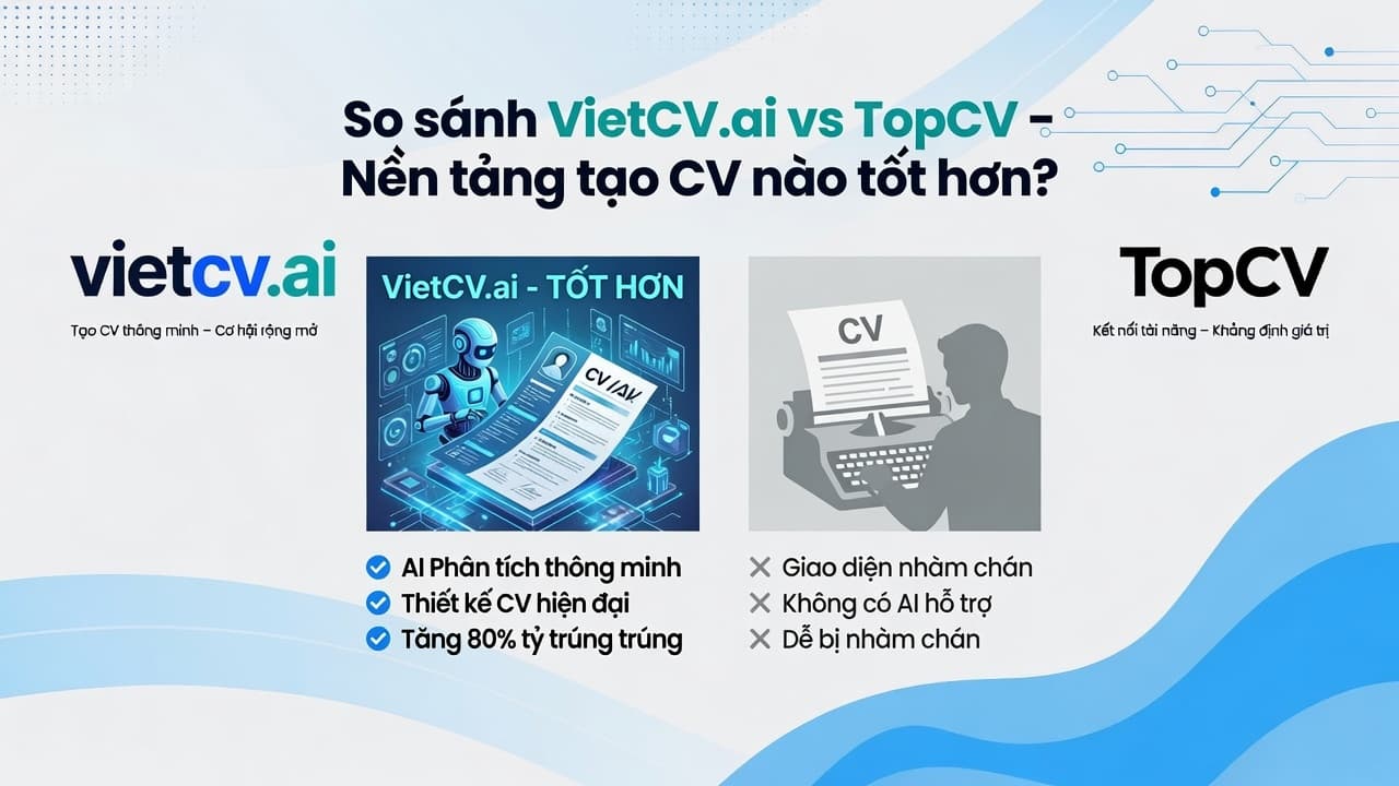 VietCV vs TopCV: Nên Tạo CV Ở Đâu? So Sánh Chi Tiết 2026